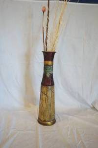lot 44 image: Decorative Metal Vase 23 tall