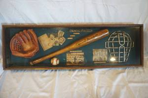 lot 65 image: The History of Baseball Shadow Box Wall Hanging