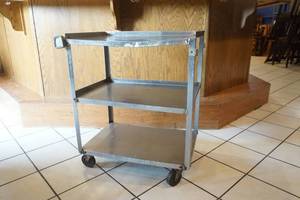 lot 97 image: Commercial Bus Cart NSF Stainless Steel