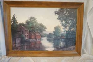 lot 106 image: 29x 41 Print. Wood Frame.