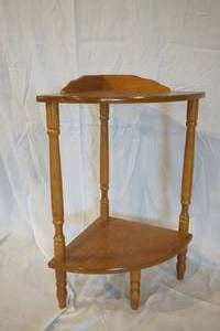 lot 109 image: Wooden Corner Shelf 13x 13 x 26