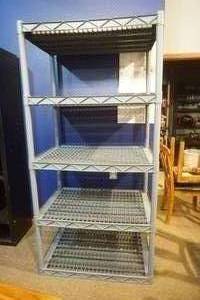 lot 114 image: Poly Shelf (5 shelves) collapsible
