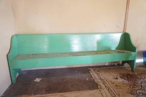 lot 197 image: Green Wooden Church Pew
