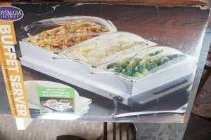 lot 229 image: Buffet Server (3 station buffet server and warmer tray)