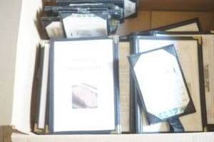 lot 247 image: Box of Small Menus (small menus and dessertdrink menus)