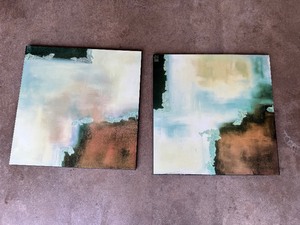 lot 7 image: Lot of (2) Abstract Art Pieces