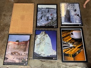 lot 8 image: Lot of Large Photo Frames & A Cork Board