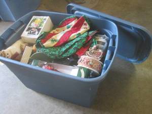 lot 42 image: (G-1) Tote Full of Assorted Christm...