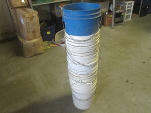 lot 80 image: (EW7) Stack of 7 - 5-Gallon Buckets...