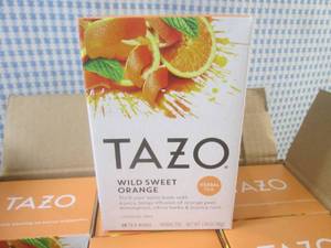 lot 104 image: (B-1) 6 Boxes of Tazo Wild Sweet Or...