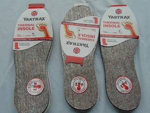 lot 90 image: YakTrax Thermal Insole - One Size Fits Most  - 3 Sets