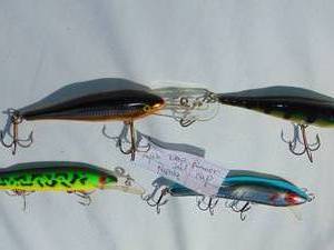 lot 109 image: Mixed Lot of 4 - Rapala #9 Deep Runner Shad Raps