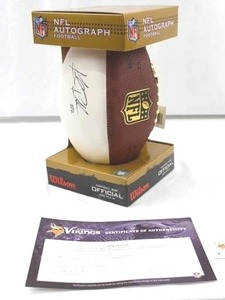 lot 15 image: Minnesota Vikings NFL Autograph Football Signed by Kyle Rudolph