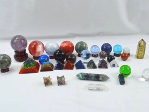 lot 21 image: Crystal Sphere and Pyramid Collection - Mixed Gemstones and Specimens