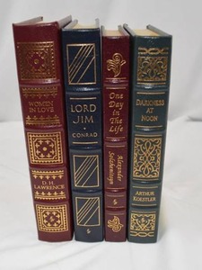 lot 40 image: Set of 4 Easton Press Leather Bound Classic Novels