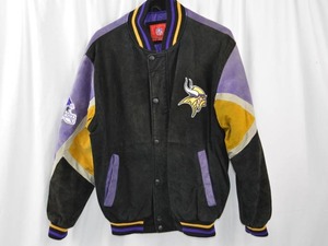 lot 65 image: Minnesota Vikings NFL Suede Jacket Medium