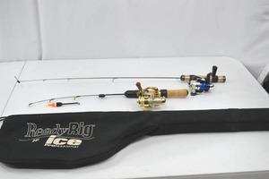 lot 205 image: Ice Fishing Rod and Reel Lot with ReadyRig Case