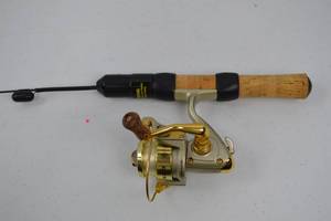Ice Fishing Rod and Reel Lot with ReadyRig Case