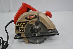 lot 215 image: Craftsman Millennium 2-14 HP 7-14 in Circular Saw, 12A