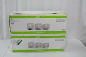 lot 217 image: Lot of 3 GoodLumens LED Bath Vanity Lights, 3-Light Chrome, 18W
