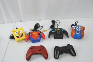 lot 103 image: Plug and Play TV Game Controller Lot - Spongebob, Superman, Batman, Thing, Xbox, Sony
