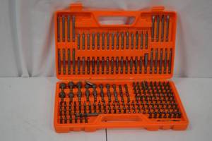 lot 142 image: HORUSDY Screwdriver and Drill Bit Set in Orange Case