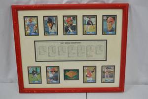 lot 237 image: 1987 Minnesota Twins World Series Champions Framed Card Set