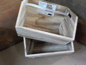 lot 337 image: Better Homes and Garden 2 Wood Bins...