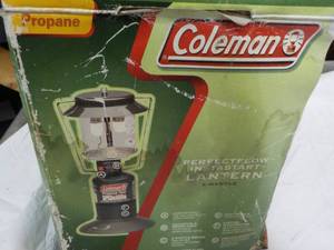 lot 64 image: Coleman Lantern box is damaged but...