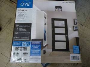 lot 76 image: OVE Jaakim 2 Light Flush Light Fixt...