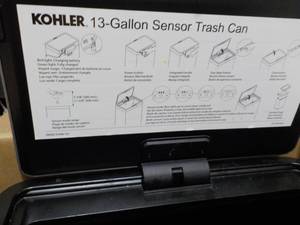 lot 83 image: Kohler 13 Gallon Sensor Trash Can...