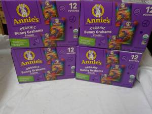lot 185 image: 4 boxes Annies Organic Bunny Graha...