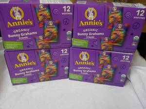 lot 187 image: 4 boxes Annies Organic Bunny Graha...