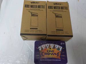 lot 194 image: 2 Yolay Kids Water Bottles and Five...