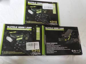 lot 203 image: 3 BLCYCLE Horn Lamp Mobile Phone Br...