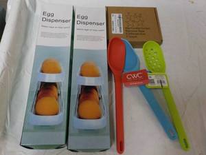 lot 221 image: Egg Dispenser, Star Cookie Cutters ...
