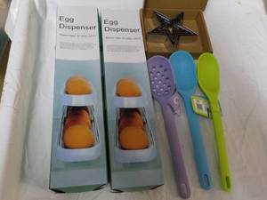 lot 223 image: Egg Dispenser, Star Cookie Cutters ...