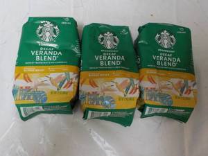 lot 242 image: 3 Starbucks 12 oz Decaf Veranda Ble...