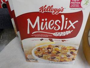 lot 262 image: 4 boxes Kelloggs Mueslix Cereal...