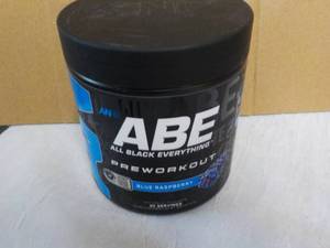 lot 297 image: 13.75 oz ABE Pre Workout Blue Raspb...