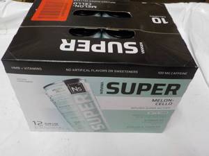 lot 325 image: 12 pack Super Melon Cello Seltzer...
