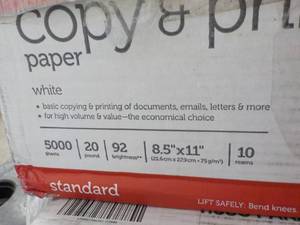 lot 94 image: 5000 Sheets 8.5 x 11 White Office D...