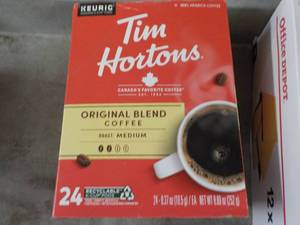 lot 114 image: Tim Hortons Keurig Coffee Box 24 po...