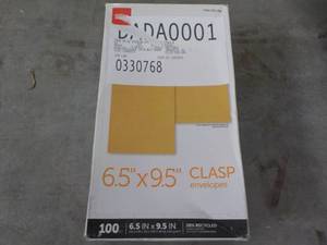 lot 143 image: 6.5 x 9.5Manila Clasp Envelopes Of...
