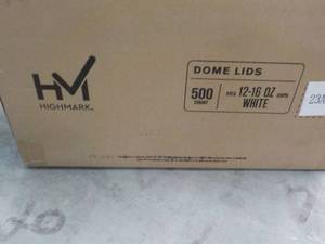 lot 155 image: Case of 500 Dome Lids...