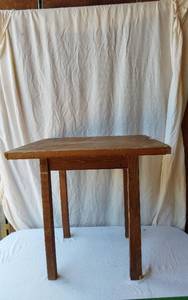 lot 45 image: Solid Wood Vintage Side Table 24 12 Tall