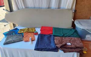 lot 50 image: Lot of Sewing and Craft Supplies, Ironing Board