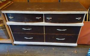lot 61 image: Vintage Wooden Dresser 31 12 tall, 18 deep, 50 wide