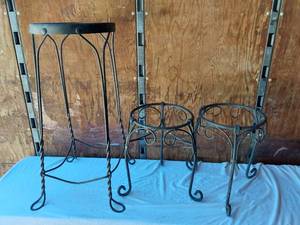 lot 154 image: Wrought Iron Plant Stands
