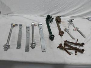 lot 220 image: Gate Hardware and Accessories including Hinges, Hooks, and Latches